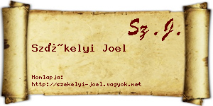 Székelyi Joel névjegykártya